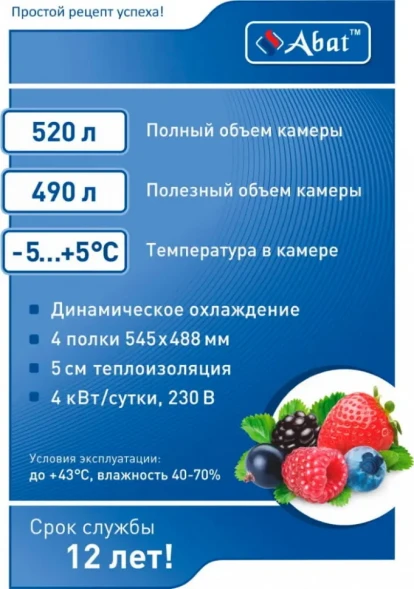 Холодильный шкаф ABAT ШХ-0,5 краш. (верхний агрегат) в Санкт-Петербурге